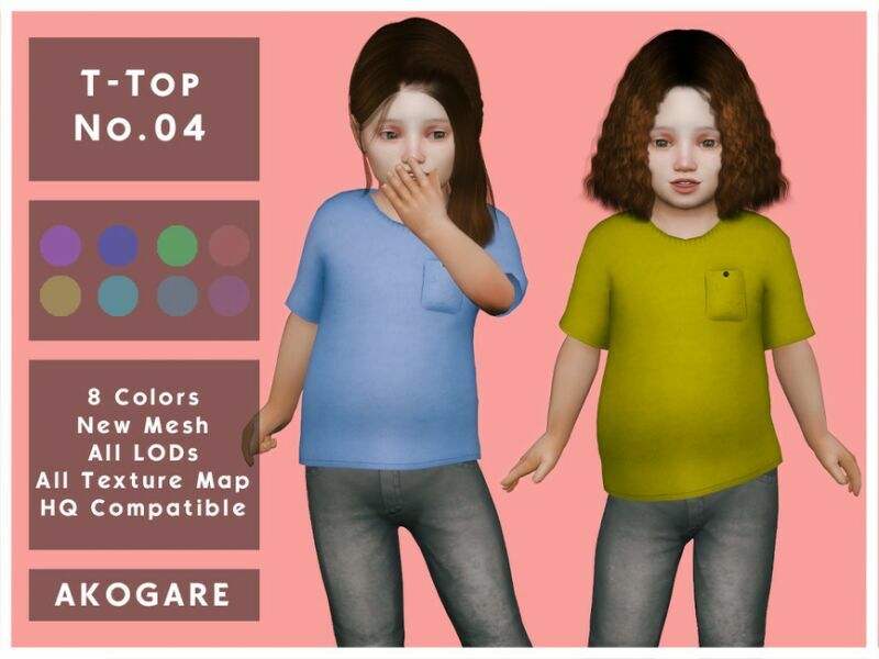 Akogare T-Top NO.04 By _Akogare_ Sims 4 CC