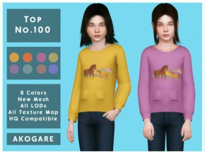 Akogare TOP NO.100 By _Akogare_ Sims 4 CC