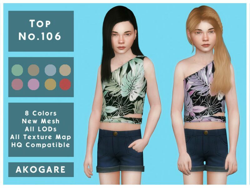 Akogare TOP NO.106 By _Akogare_ Sims 4 CC