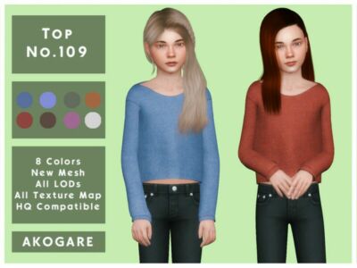 Akogare TOP NO.109 By _Akogare_ Sims 4 CC