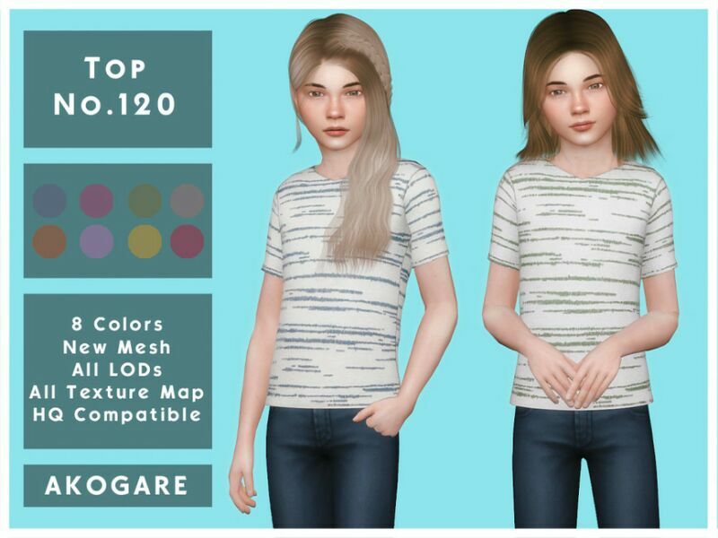 Akogare TOP NO.120 By _Akogare_ Sims 4 CC