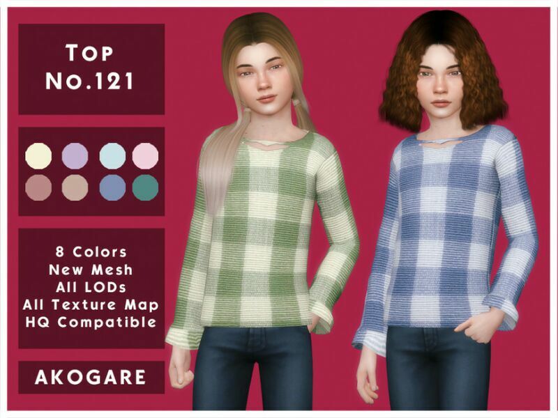 Akogare TOP NO.121 By _Akogare_ Sims 4 CC