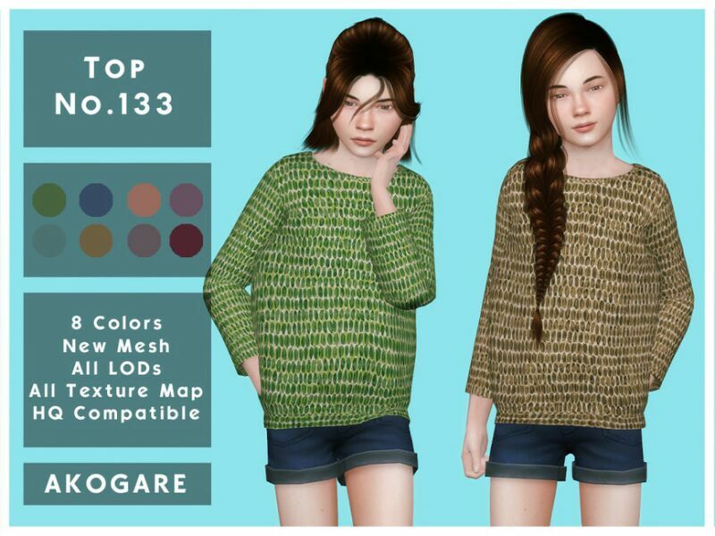 Akogare TOP NO.133 By _Akogare_ Sims 4 CC