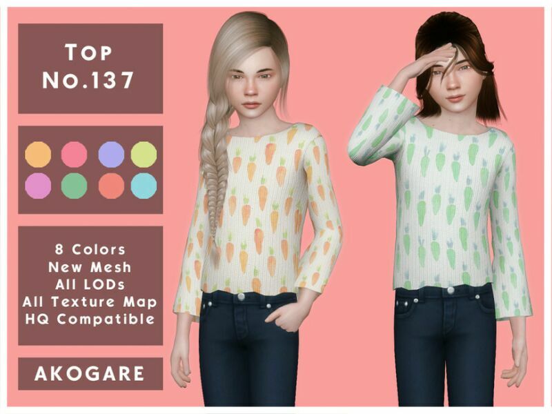 Akogare TOP NO.137 By _Akogare_ Sims 4 CC