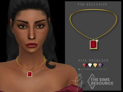 Alia Necklace By Glitterberryfly Sims 4 CC