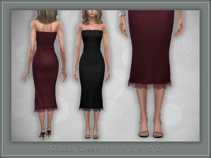 Alicia Dress. By Pipco Sims 4 CC