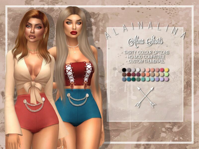 Alma Shorts By Alainalina Sims 4 CC