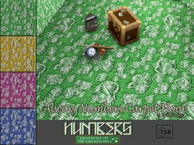 Always Numbers Carpet Floor Sims 4 CC