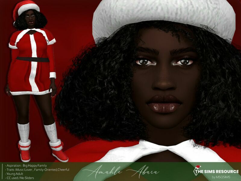 Amahle Abara – TSR Only CC By Msqsims Sims 4 CC