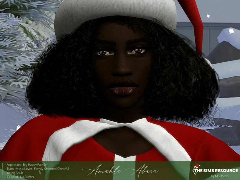 sims 4 cc amahle abara tsr only cc by msqsims 3