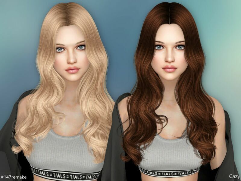 sims 4 cc amanda female hairstyle by cazy 2