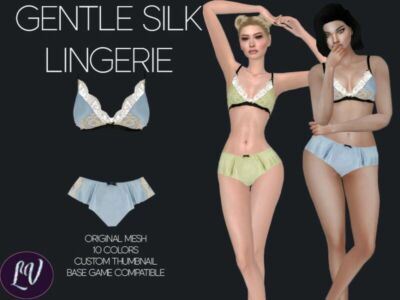 Amanda – Silk Lingerie By Linavees Sims 4 CC