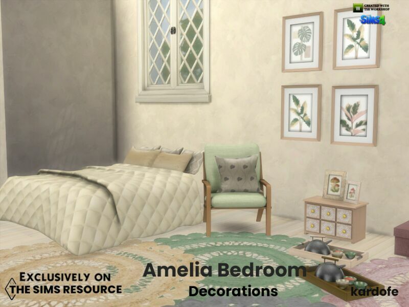 sims 4 cc amelia bedroom decorations by kardofe 3