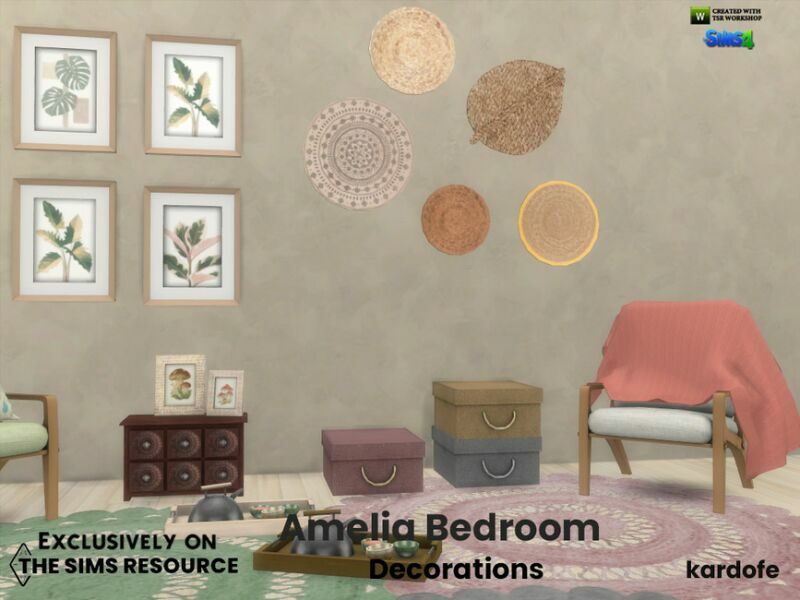 sims 4 cc amelia bedroom decorations by kardofe 4