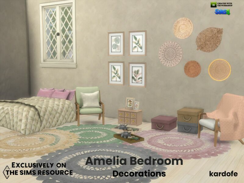 sims 4 cc amelia bedroom decorations by kardofe 5