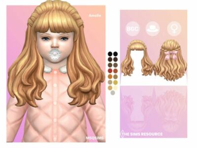 Amelie Hair Toddler By Msqsims Sims 4 CC