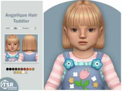 Angelique Hair Toddler By Msqsims Sims 4 CC