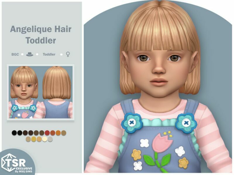 Angelique Hair Toddler By Msqsims Sims 4 CC