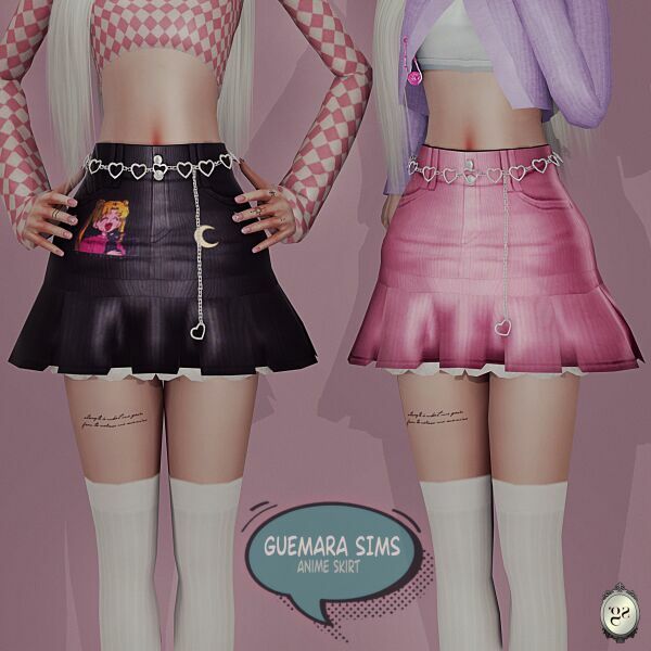 Anime Skirt Sims 4 CC