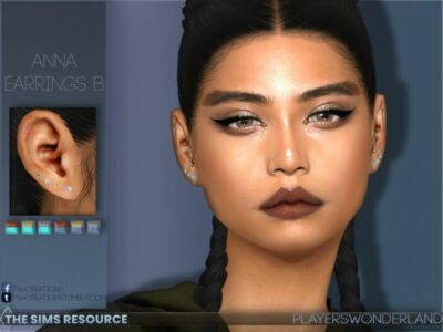 Anna Earrings B By Playerswonderland Sims 4 CC