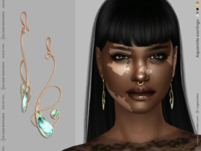 Aquarelle Earrings Sims 4 CC