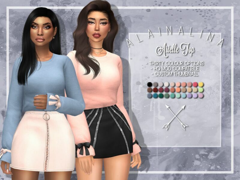 Arielle TOP By Alainalina Sims 4 CC