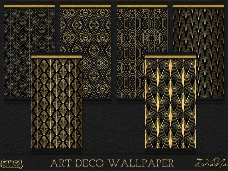 ART Deco Wallpaper By Diana Sims 4 CC