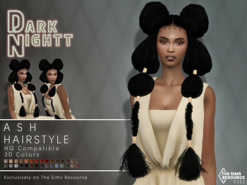 ASH Hairstyle By Darknightt Sims 4 CC