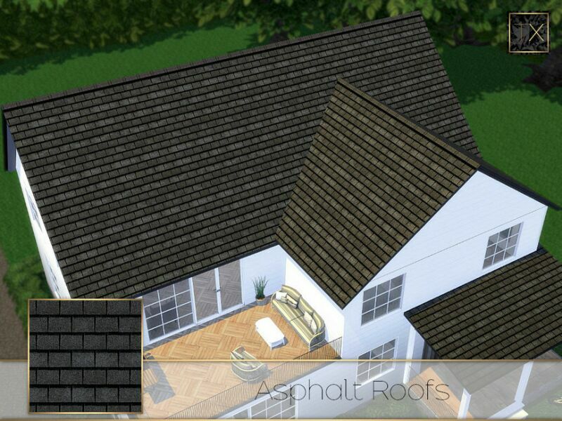 sims 4 cc asphalt roofs by theeaax 2