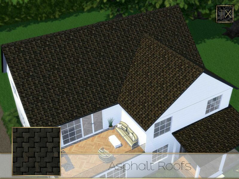 sims 4 cc asphalt roofs by theeaax 4