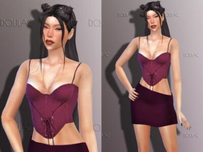 Asymmetrical Skirt DO260 Sims 4 CC