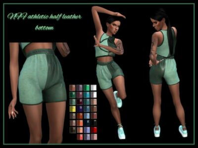 Athletic Bottom With A Leather Detail By Nadiafabulousflow Sims 4 CC