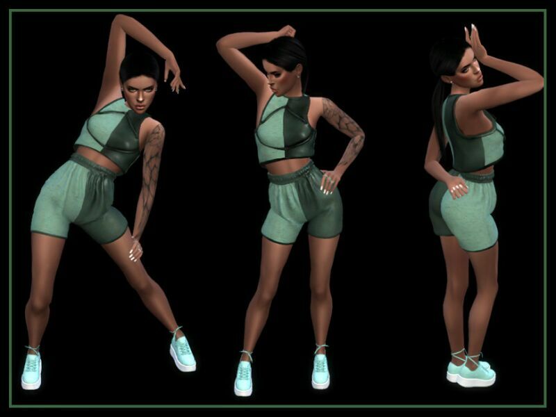 sims 4 cc athletic bottom with a leather detail by nadiafabulousflow 2