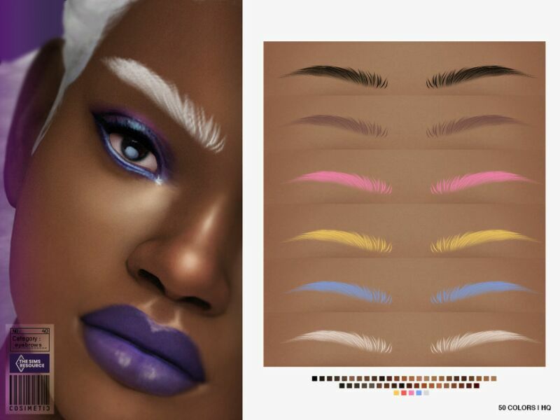 Atlantis Eyebrows | N40 By Cosimetic Sims 4 CC