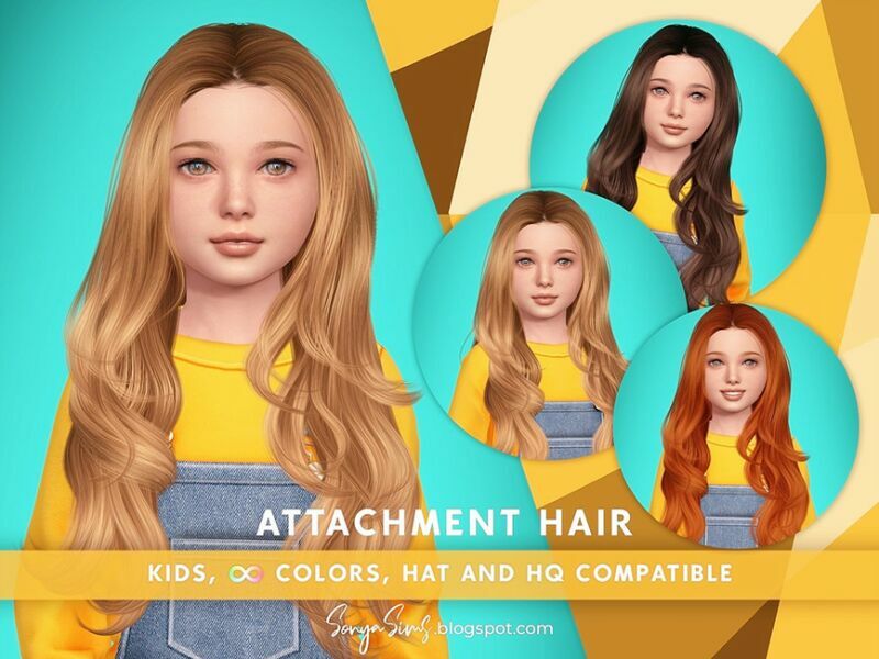 Attachment Hair Kids By Sonyasimscc Sims 4 CC