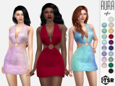 Aura Dress By Sifix Sims 4 CC