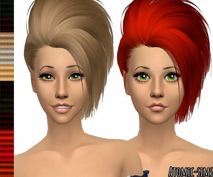 B-Flysims Hair 201 Retexture By Atomic-Sims Sims 4 CC