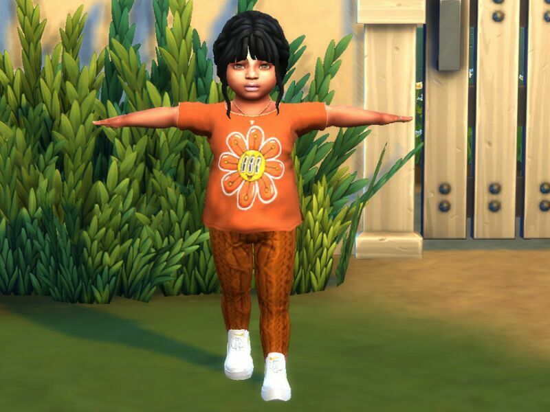 sims 4 cc bang loose braided pony toddler by drteekaycee 3