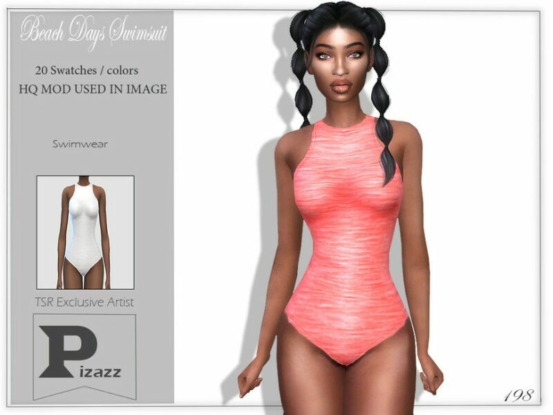 Beach Days Swimsuit By Pizazz Sims 4 CC