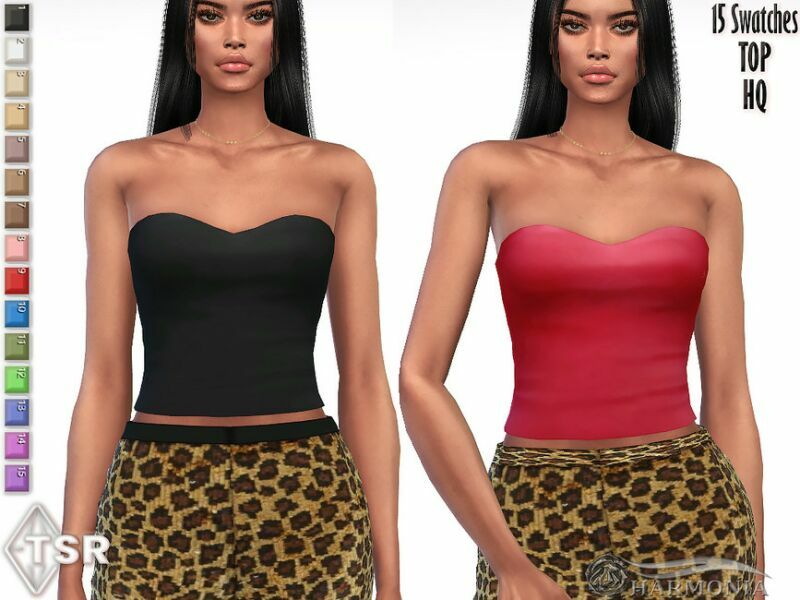 Beautifully Basic Bustier By Harmonia Sims 4 CC