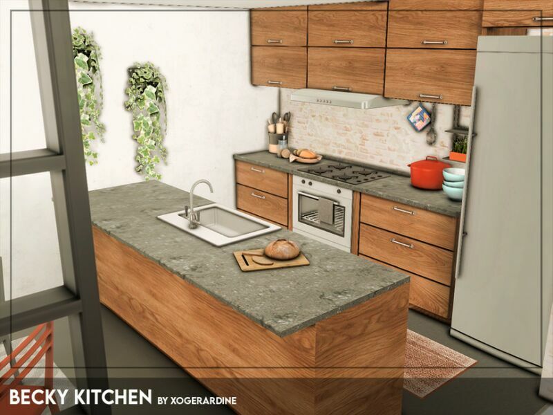 Becky Kitchen (TSR Only CC) By Xogerardine Sims 4 CC