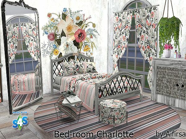 BED Room Charlotte By Aifirsa Sims 4 CC