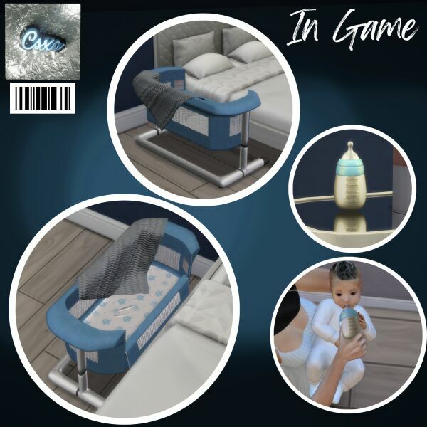 sims 4 cc bedside sleeper bottle override 🍼 2