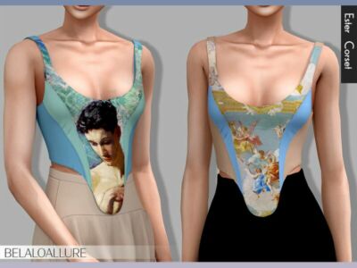 Belaloallure_Ester Corset (Patreon) By Belal1997 Sims 4 CC