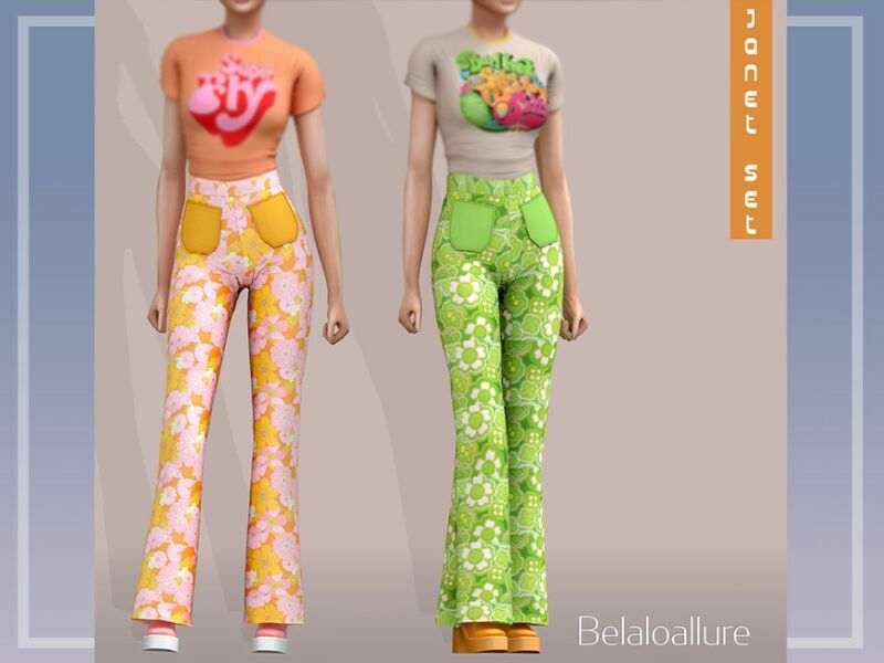 Belaloallure_Janet Pants (Patreon) By Belal1997 Sims 4 CC