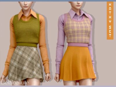 Belaloallure_Kathy Mini Skirt(Patreon) By Belal1997 Sims 4 CC