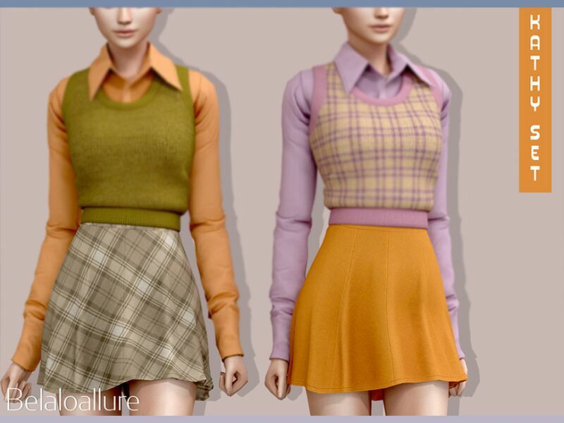 Belaloallure_Kathy Mini Skirt(Patreon) By Belal1997 Sims 4 CC