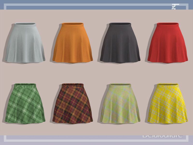 sims 4 cc belaloallure kathy mini skirtpatreon by belal1997 2