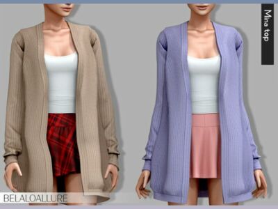 Belaloallure_Mina Wool TOP (Patreon) By Belal1997 Sims 4 CC