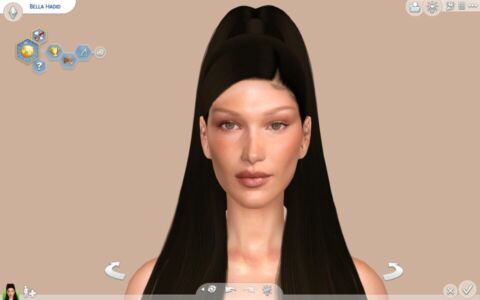 Bella Hadid SIM + Skin + Eyes By Tunnelvision Sims 4 CC